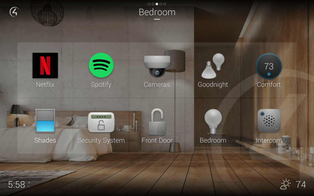 Control4 Smart Home Touchscreen